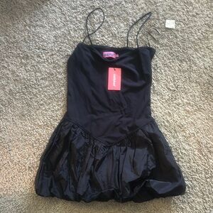 Edikted navy blue bubble dress size small
